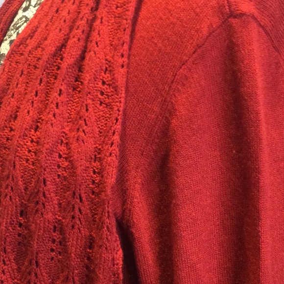 GUC Carolyn Taylor Red Open Cardigan, PXL - Picture 5 of 7